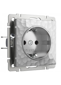 Розетка Werkel Hammer с заземлением серебряный W1271006 4690389162800