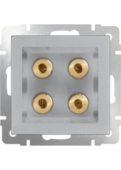 Акустическая розетка Werkel х4 серебряный WL06-AUDIOx4 4690389059292