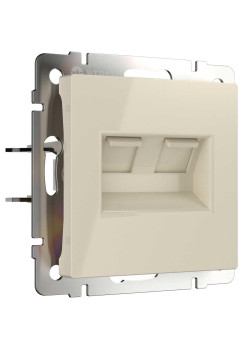 Розетка двойная Ethernet RJ-45 Werkel слоновая кость W1181103 4690389155864