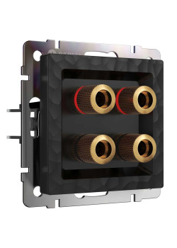 Акустическая розетка Werkel Hammer х4 черный W1285008 4690389163128