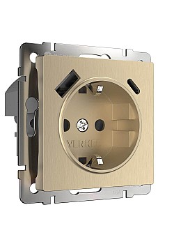 Розетка Werkel с быстрой зарядкой USB Type A+С белая W1171710 4690389176463