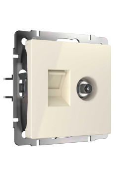 Розетка Werkel TV/RJ-45 6 кат слоновая кость W1181303 4690389174476