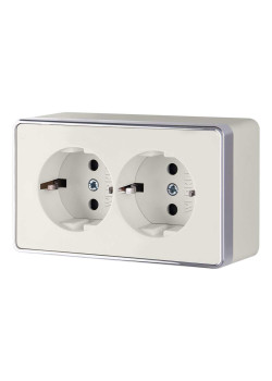 Розетка двойная с заземлением Werkel Gallant слоновая кость W5072103 4690389164668