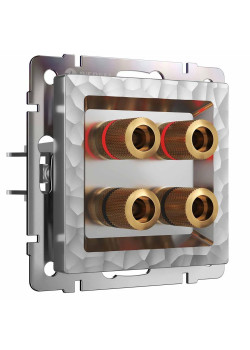 Акустическая розетка Werkel Hammer х4 серебряный W1285006 4690389163111
