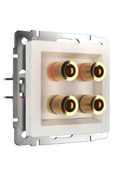 Акустическая розетка Werkel х4 перламутровый рифленый WL13-AUDIOx4 4690389124273