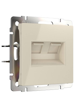 Розетка двойная Ethernet RJ-45 Werkel слоновая кость W1181103 4690389155864