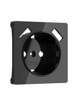 Накладка для розетки USB Werkel черный акрил W1179548 14690389197786