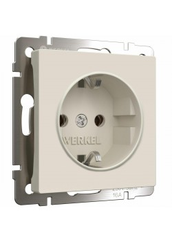Розетка с заземлением Werkel айвори матовый W1171062 4690389184710