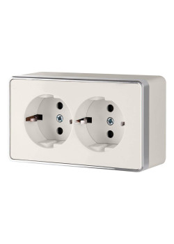 Розетка двойная с заземлением Werkel Gallant слоновая кость W5072103 4690389164668