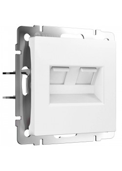 Розетка двойная Ethernet RJ-45 Werkel белый матовый W1181161 4690389192272