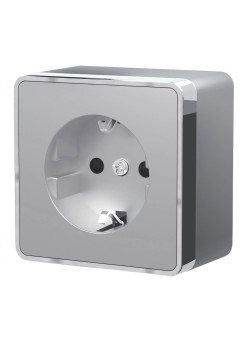 Розетка с заземлением Werkel Gallant серебряный W5071006 4690389167157