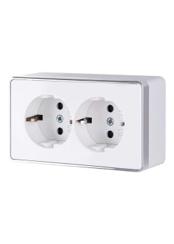 Розетка двойная с заземлением Werkel Gallant белый W5072101 4690389164644