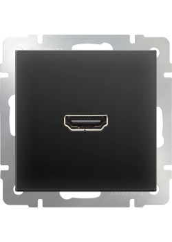 Розетка Werkel HDMI черная матовая WL08-60-11 4690389111051