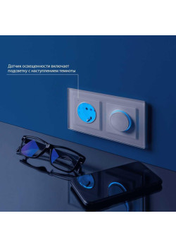 Розетка с заземлением и подсветкой Werkel белая W1171401 4690389155338