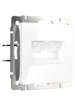 Розетка двойная Ethernet RJ-45 Werkel белый W1181101 4690389155376
