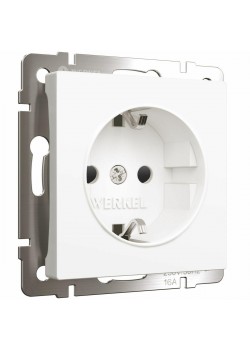 Розетка с заземлением и шторками Werkel белый матовый W1171161 4690389184734