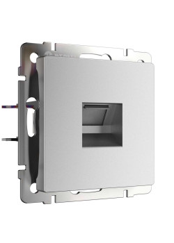 Розетка Werkel Ethernet RJ-45 серебряный матовый W1181065 4690389195624