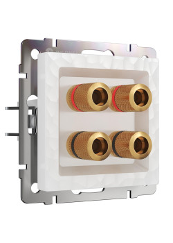Акустическая розетка Werkel Hammer х4 белый W1285001 4690389163104