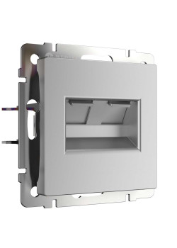 Розетка двойная Ethernet RJ-45 Werkel серебряный W1181106 4690389156489