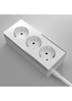 Удлинитель 3-х местный 3м Werkel Gallant белый/хром W6523601 4690389171314