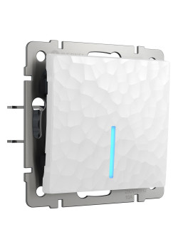 Выключатель Werkel Hammer одноклавишный с подсветкой белый W1210101 4690389161995