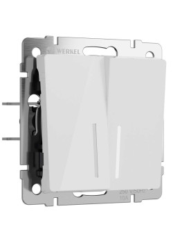 Выключатель двухклавишный с подсветкой Werkel W1120141 4690389197284