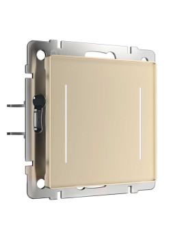 Выключатель двухклавишный с подсветкой сесорный Werkel шампань W4522011