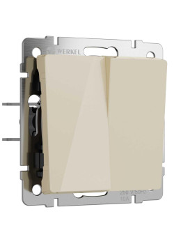 Выключатель двухклавишный Werkel айвори акрил W1120043 4690389197024