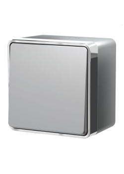 Выключатель одноклавишный влагозащищенный Werkel Gallant серебряный W5010206 4690389167089