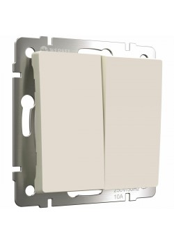 Выключатель двухклавишный Werkel айвори матовый W1120062 4690389184642