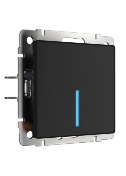Сенсорный выключатель одноклавишный Wi-Fi Werkel с подсветкой черный W4510108 4690389171253