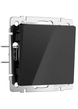 Выключатель Werkel одноклавишный черный акрил W1110048 4690389197598