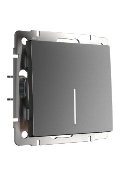 Выключатель Werkel одноклавишный проходной с подсветкой графит W1112164 4690389194337