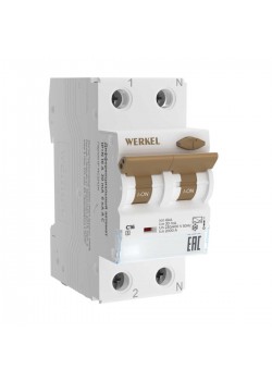 Дифференциальный автомат Werkel 1P+N 16A 30mА 6kА АC W922P166 4690389193224