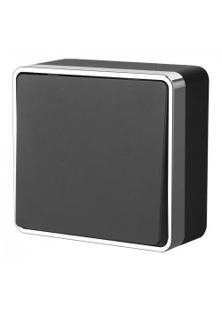 Выключатель одноклавишный Werkel Gallant черный/хром W5012035 4690389164101