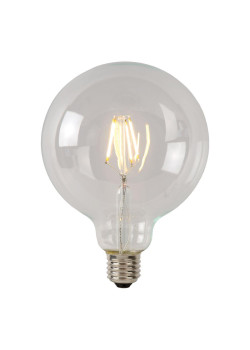 Лампа светодиодная диммируемая Lucide E27 7W 2700К прозрачная 49087/07/60