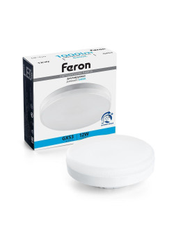 Лампа светодиодная диммируемая Feron GX53 12W 6400K матовая LB-456 51066