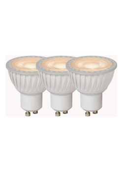 Лампа светодиодная диммируемая Lucide GU10 5W 3000K белая (3 шт.) 49006/15/31