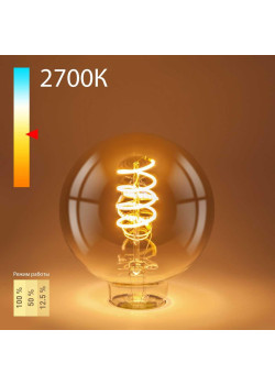 Лампа светодиодная филаментная диммируемая Elektrostandard E27 5W 2700K тонированная a053409