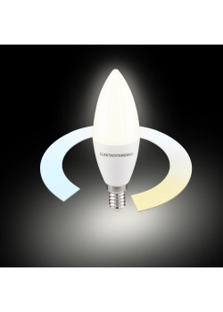 Умная лампа Свеча LED C37 Е14 7W 3300К-6500К CCT+DIM (BLE2779) Elektrostandard a071005