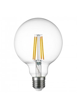 Лампа светодиодная филаментная Lightstar LED Filament E27 8W 3000K груша прозрачная 933102