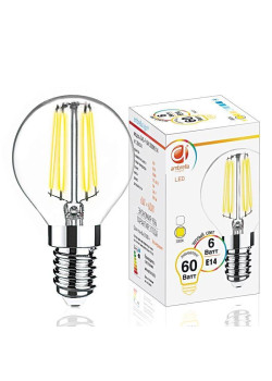 Лампа светодиодная филаментная Ambrella light E14 6W 3000K прозрачная 204214