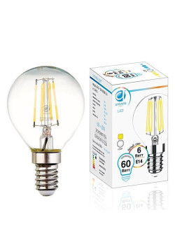 Лампа светодиодная филаментная Ambrella light E14 6W 4200K прозрачная 204215