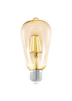 Лампа светодиодная филаментная диммируемая Eglo E27 4W 2200К янтарь 12871