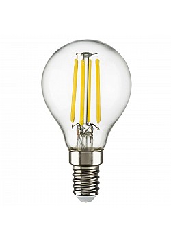 Лампа светодиодная филаментная Lightstar LED Filament E14 6W 4000K груша прозрачная 933804