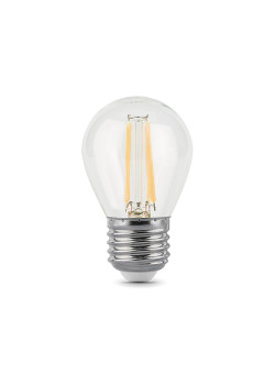 Лампа светодиодная филаментная Gauss E27 5W 4100K прозрачная 105802205