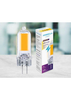 Лампа светодиодная филаментная Ambrella light G4 2,5W 3000K прозрачная 204501