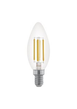 Лампа светодиодная филаментная диммируемая Eglo E14 3,5W 2700К прозрачная 11704