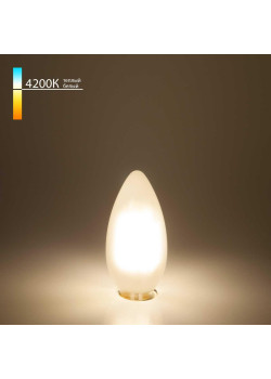 Лампа светодиодная филаментная Elektrostandard E14 7W 4200K матовая a049063