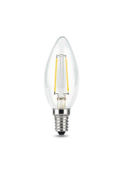 Лампа светодиодная филаментная Gauss E14 9W 4100К прозрачная 103801209
